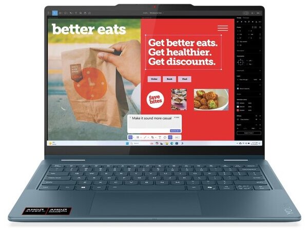 282-94-LVCNYG74T LENOVO Laptop Yoga 7 2-in-1 14AKP10 14'' 2.8K OLED/Ryzen AI 7-350/32GB/1TB/AMD Radeon Graphics/Win 11 Home/3Y Premium/Tidal Teal - Image 1