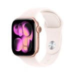 Apple Watch (Series 11 2025) Gps 46mm Rose Gold Aluminium Case με Light Blush Sport Band M/L Rose Gold EU