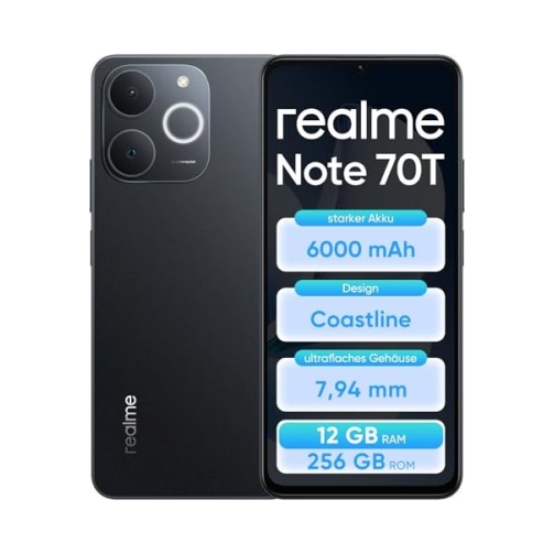 Realme-Note-70T-256GB-Obsidian-Black Realme Note 70T 4G 256GB (4GB Ram) Dual-Sim Obsidian Black EU - Image 1